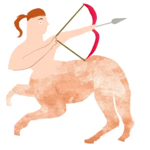 弓を構えたケンタウロスが描かれたイラスト