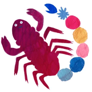 可愛らしいデフォルメされたサソリのイラスト