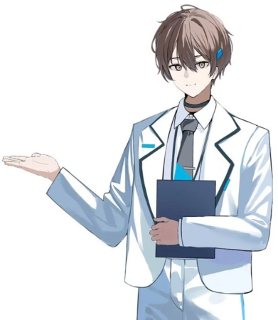 白衣の男性アニメキャラクター