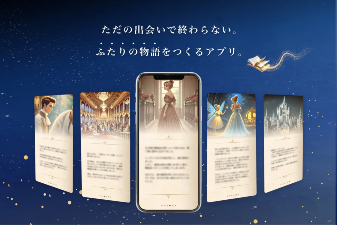 「ただの出会いで終わらない。ふたりの物語をつくるアプリ。」