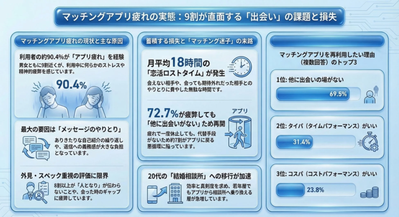 マッチングアプリ疲れの実態