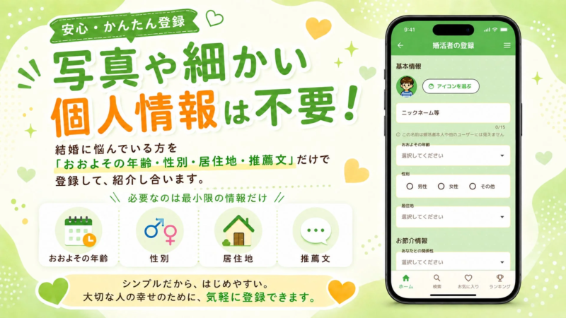 お節介さんの登録画面