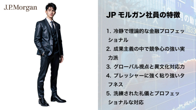 JPモルガン 男性社員の特徴