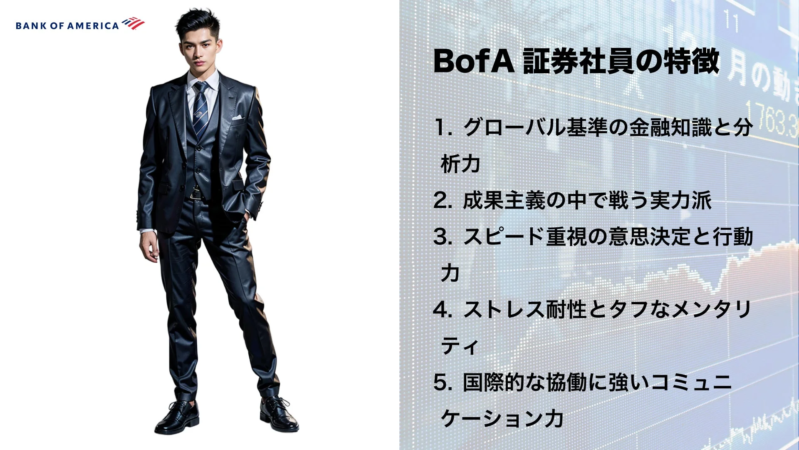 BofA証券 男性社員の特徴