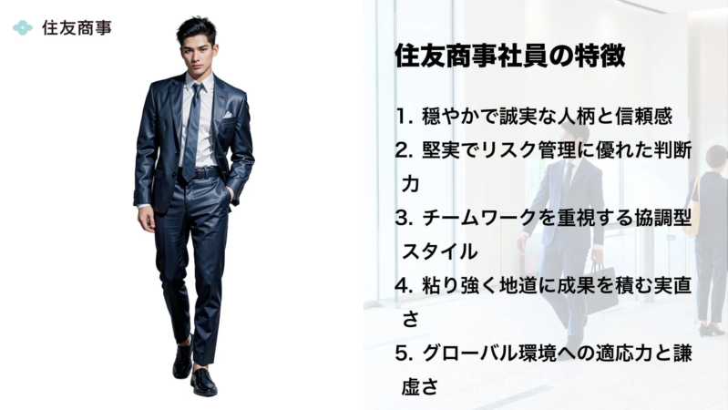 住友商事の男性社員の特徴